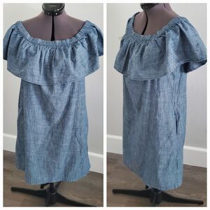 Abercrombie & Fitch Women's Denim Dress Small Blue Preppy Casual Pockets